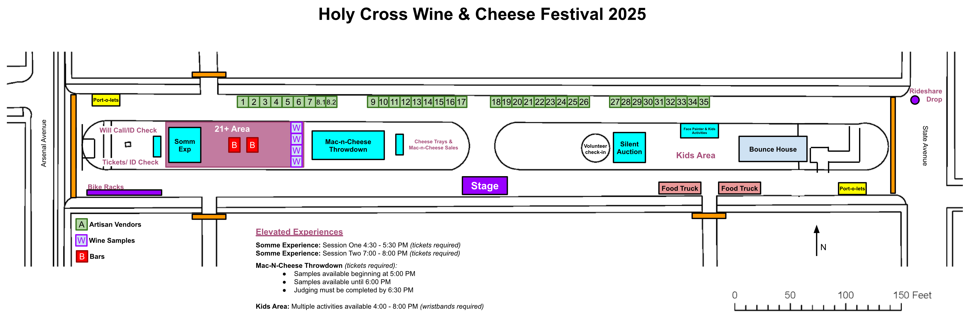 Holy Cross Wine & Cheese Festival 2025 venue site map